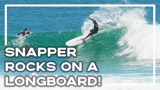 Longboarding At Snapper Rocks 🏄‍♂️ Longboard Surfing Australia  Stoked For Travel [upl. by Ennagem]