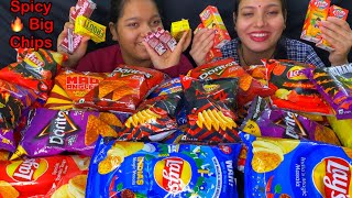 Eating Spicy Doritos Lays Max Bingo Kurkure  Chips Eating Challenge  Indian Street Food Show [upl. by Dimond]