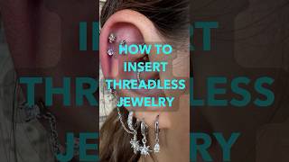 How To Insert Threadless Jewelry [upl. by Nahtanhoj]