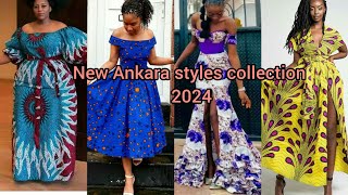 New Ankara styles collection 2024  Ankara Long gown styles  Ankara dress designs [upl. by Yenohtna]