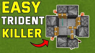 HOW TO MAKE THE EASIEST TRIDENT KILLER Minecraft Bedrock 121 [upl. by Arit]