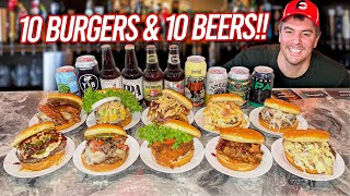 Mr Brews Best Tasting Craft Burgers and Sandwiches Challenge x10 [upl. by Etyak628]