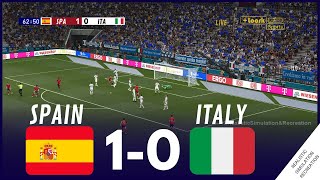 EURO 2024 Spain 10 Italy Match Highligths Videogame Simulation amp Recreation [upl. by Ierbua]