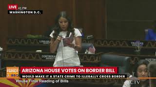 Watch LIVE Arizona House votes on bill that would make it a state crime to illegally cross border [upl. by Annayhs66]