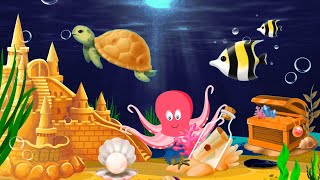 Lullaby and Peaceful Fish Animation 🐟 Aquarium 🌙 Baby Lullaby Music 💤 [upl. by Quartas]