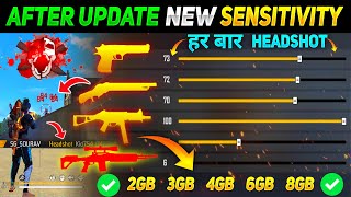 After Update New Sensitivity Settings  Free Fire Max Auto HeadShot Sensitivity  Garena Free Fire [upl. by Adnoval409]