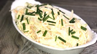 MAKE SIMPLE CRUNCHY COLESLAW RECIPE IN MINUTES [upl. by Brathwaite15]