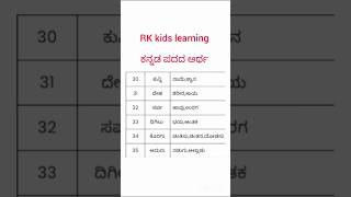 Kannada Padada Artha ಕನ್ನಡ ಪದದ ಅರ್ಥ  kannada kannada grammar shorts [upl. by Negah]