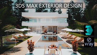 3ds max Exterior Design Tutorial vray render [upl. by Asilram]