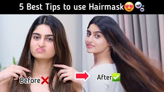 5 Best Hairmask Tips for Healthy amp Shiny hair😍🫧 haircare hairtips [upl. by Adniralc607]