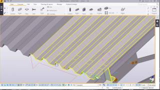 How to Place Roofing Sheets in TEKLA STRUCTURES 2016 [upl. by Heeley725]