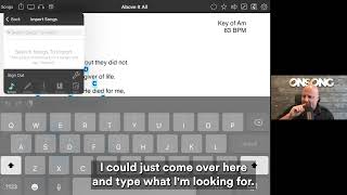 How To Import Songs In The OnSong App [upl. by Eimmis]