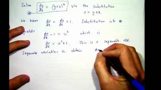 How to solve differential equations by substitution [upl. by Labannah]