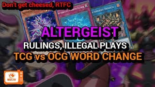 Altergeist Rulings Common Illegal Plays OCG vs TCG Translation Differences [upl. by Schluter]