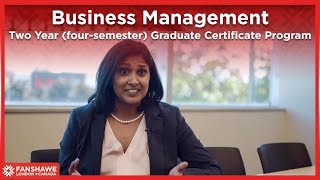 Business Management  Two Year foursemester Graduate Certificate Program  Fanshawe International [upl. by Nnainot]