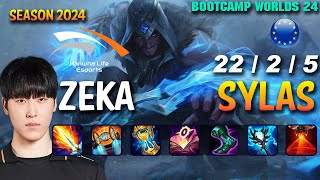 HLE Zeka SYLAS vs SYNDRA Mid  Patch 1419 EUW Ranked WORLDS 2024 Bootcamp  lolrec [upl. by Emmye269]