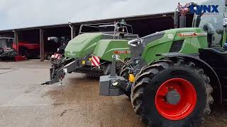 Dromone D80 ball hitch demonstrated on Fendt Gen 7 tractor [upl. by Elik814]