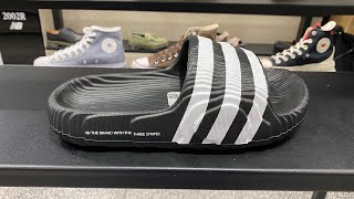 Adidas adilette 22 Slides Core BlackCore BlackCloud White  Style Code IF3670 [upl. by Wilbert319]