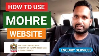 How to use mohre website hindi review in UAE  How to check all services MOHRE in Dubai  TTS [upl. by Dex]