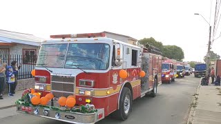 CARAVANA NAVIDAD BOMBEROS 2023 🚒 CARTAGENA CHILE 🇨🇱 🧑🏻‍🚒 [upl. by Alver]