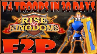 T4 Troops in 30 Days as F2P in Rise of Kingdoms Tips [upl. by Moira]