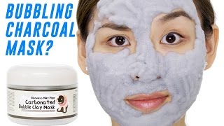 Carbonated Bubble Clay Mask Review  TINA TRIES IT [upl. by Trinee]