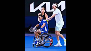 Djokovic in a wheelchair was really something 🤣🤣  djokovic sabalenka tsitsipas sakkari 🎾 [upl. by Andris]