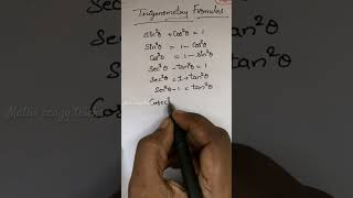 Basic Trigonometric formula maths  trigonometric mathproblem  formula basic [upl. by Anneyehc724]