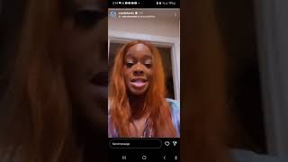 Azealia Banks Goes off on IG live talks Nicki Minaj amp CardI B beef Diplo Signing amp more 10522 [upl. by Gisele]