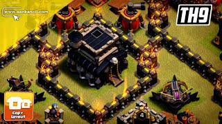 NEW STRONGEST COC TH9 WAR Base Design 2024 with Copylink Speed Build 488 [upl. by Airbma]