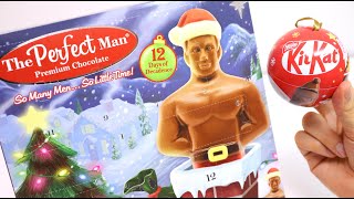 The Perfect Man Chocolate Advent Calendar and KitKat Holidays Santa Christmas Ornament Tin [upl. by Eneluqcaj]