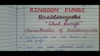 20 class 11th biology Biological Classification lecture20Kingdom Fungi Basidiomycetes [upl. by Elfie628]