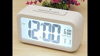 Videorecensione ITA AUDEW Sveglia Digitale Alarm Clock LED Calendario LCD Sensibile Luce [upl. by Main235]