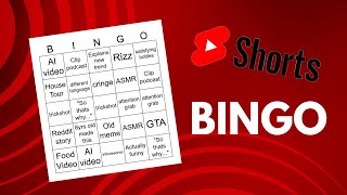 YOUTUBE SHORTS BINGO SHOUT OUT TO EVERONE IN VID NO HATE [upl. by Spatola750]