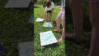 Summer artforkids Splatter Painting [upl. by Kammerer]