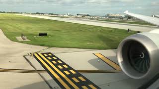 American Airlines Boeing 7878 Dreamliner startup taxi and takeoff from Philadelphia [upl. by Enelkcaj522]