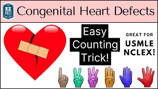 EASY TRICK to Learn Congenital Heart Defects amp Diseases Pediatrics Nursing USMLE [upl. by Elicul]