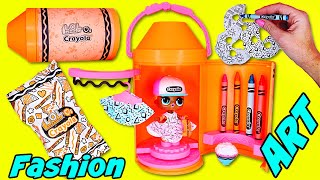 LOL Surprise Crayola Color Me Studio Art Activity DIY Fashion [upl. by Doowron]