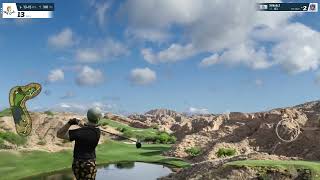 WGT Golf Wolf Creek 13 Tee Shot [upl. by Aticnemrac]