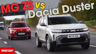 NEW Dacia Duster vs MG ZS review – whats the best CHEAP hybrid SUV  What Car [upl. by Anderegg]