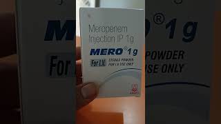 MERO 1 g  Meropenem Injection IP  For IV [upl. by Eelreveb736]