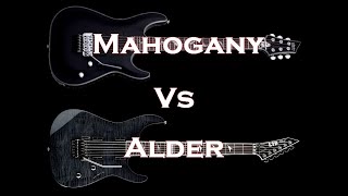 Mahogany body vs Alder body  does wood affect the tone [upl. by Lipp320]