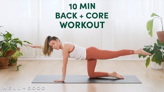 10 Minute Back and Core Strengthening Workout  Good Moves  WellGood [upl. by Annehs321]