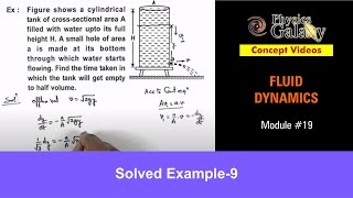 Class 11 Physics  Fluid Dynamics  19 Solved Example9 on Fluid Dynamics  For JEE amp NEET [upl. by Oribel]