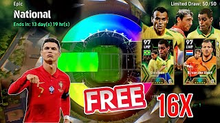 FREE 16X EPIC NATIONAL 🤩 PACK OPENING EPIC NATIONAL BOX DRAW  EFOOTBALL 2024 MOBILE [upl. by Lisandra]