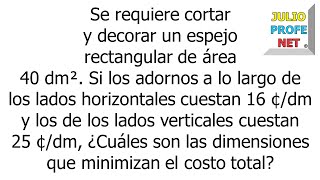 MULTIPLICADORES DE LAGRANGE  Problema 1 [upl. by Arivle]