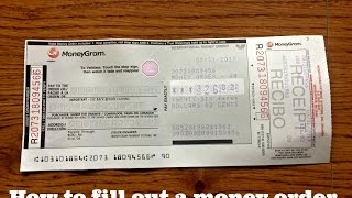 How to fill out a Walmart Money Order Money Gram [upl. by Katleen10]