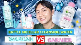 Battle micellar cleansing water GARNIER VS WARDAH [upl. by Orv]