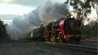 Australian Steam Trains R707 on the North East line to Seymour [upl. by Gemoets]