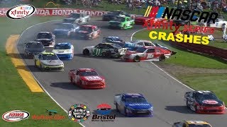 2017 NASCAR Xfinity Series Crashes Iowa Bristol [upl. by Gainer]